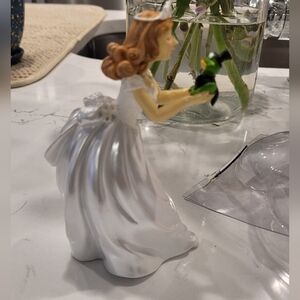 Bride Kissing Frog Cake Topper